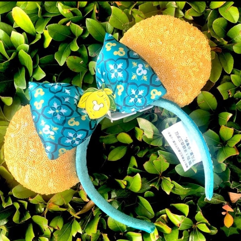 Disney Parks Epcot Saluti Limoncello Italy Minnie Mouse Ears Headband Lemon New